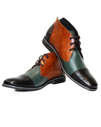 Modello Tripodollo - Chukka Boots - Handmade Colorful Italian Leather Shoes