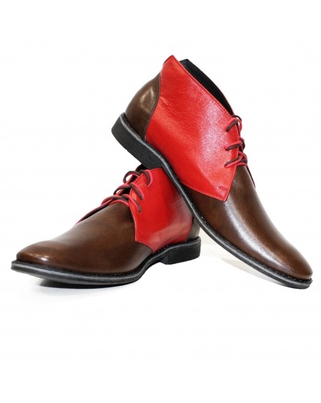 Modello Trinitollo - Chukka Botas - Handmade Colorful Italian Leather Shoes