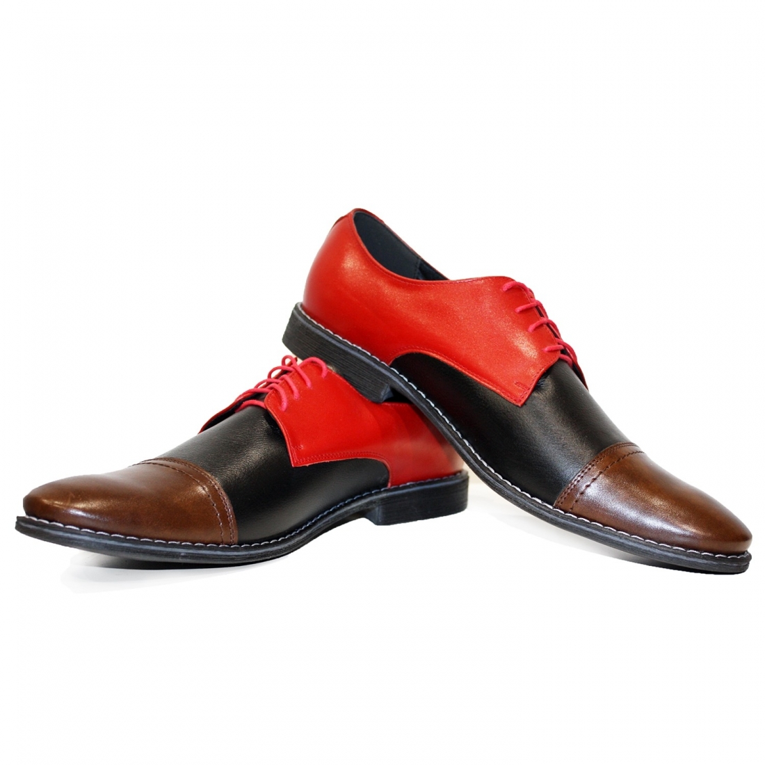 Modello Pabirreto - Colorful Lace-Up Oxfords Dress Shoes - Cowhide ...