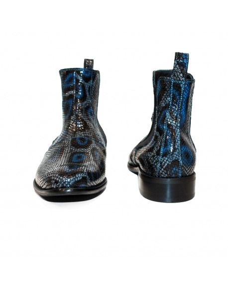 Modello Bevenerro - Chelsea Botas - Handmade Colorful Italian Leather Shoes