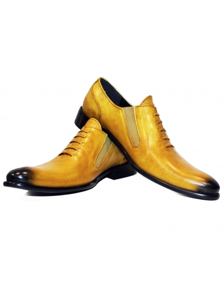 Modello Giallo - Slipper - Handmade Colorful Italian Leather Shoes